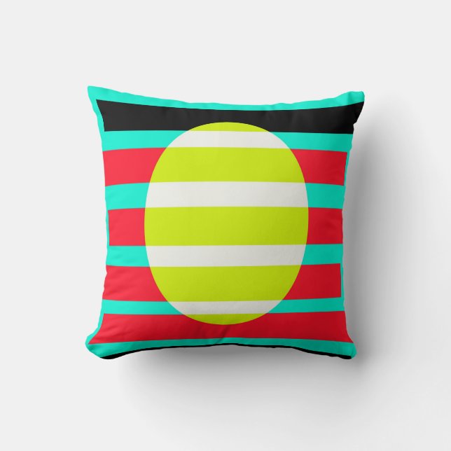 Futuristic sunset cushion (Front)