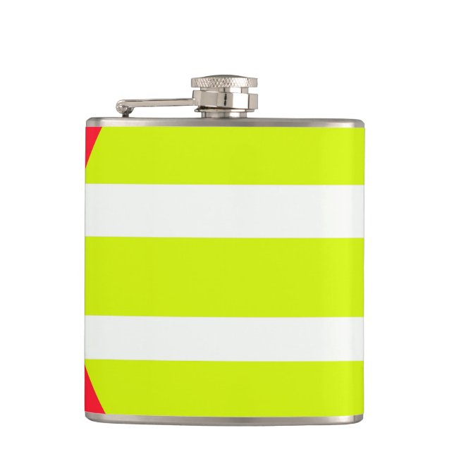 Futuristic sunset hip flask (Front)