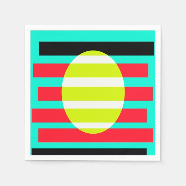 Futuristic sunset napkin (Front)