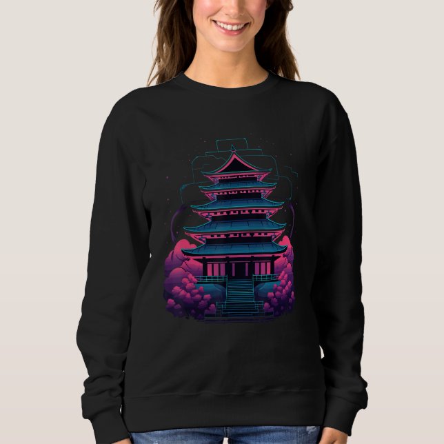 Futuristic Synthwave Temple Sweatshirt (Front)