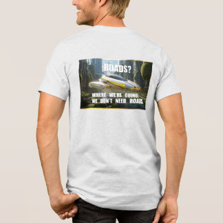 Futuristic T-Shirt. Flying vehicle. Tri-Blend Shirt