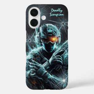 Futuristic Tactical Soldier Gamer iPhone 16 Case