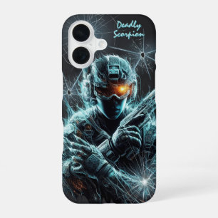 Futuristic Tactical Soldier Gamer iPhone 16 Case