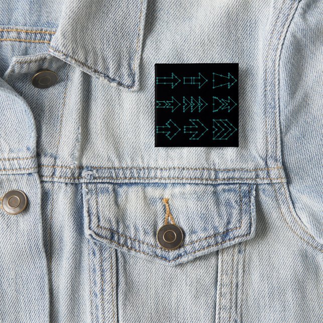 Futuristic Tech Arrow Circuit Design 15 Cm Square Badge (Creator Uploaded)