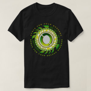 Futuristic Tech Letter O Typography Custom Text T-Shirt