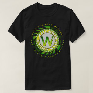 Futuristic Tech Letter W Typography Custom Text T-Shirt