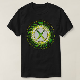 Futuristic Tech Letter X Typography Custom Text T-Shirt