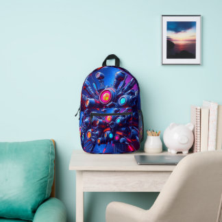 Futuristic Tech Orb Backpack | Sci-Fi Style