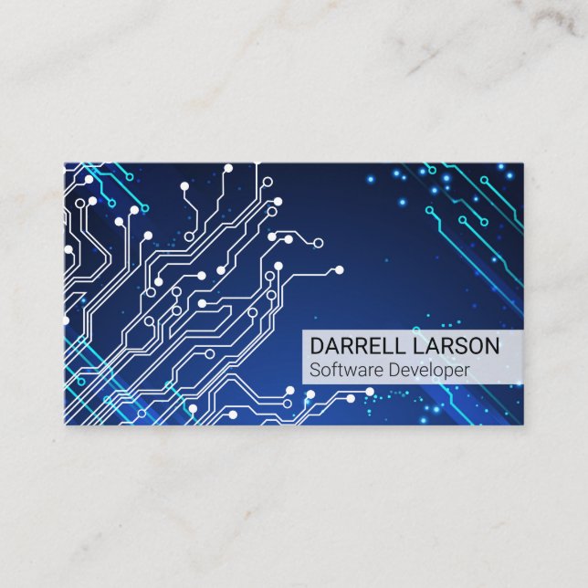 Futuristic Technology | Modern   Business Card (Front)