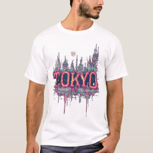 Futuristic Tokyo Cyberpunk Neon City Streetwear T- T-Shirt