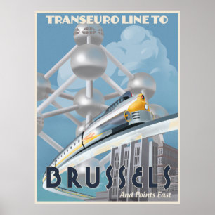 Futuristic Trans-Euro line Poster