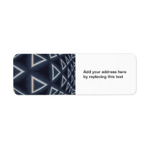 Futuristic Triangle Sphere Geometric Art Return Address Label