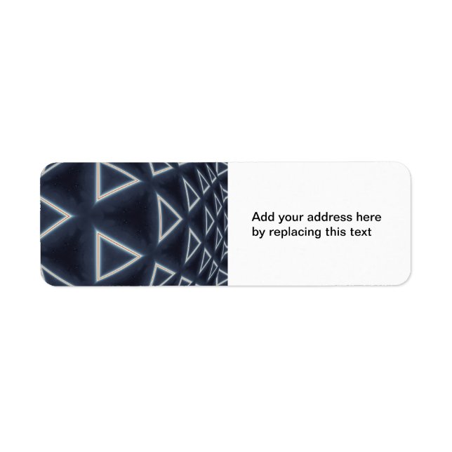 Futuristic Triangle Sphere Geometric Art Return Address Label (Front)