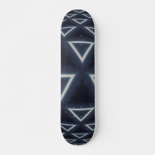 Futuristic Triangle Sphere Geometric Art Skateboard