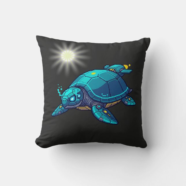 Futuristic Turtle Cushion (Front)