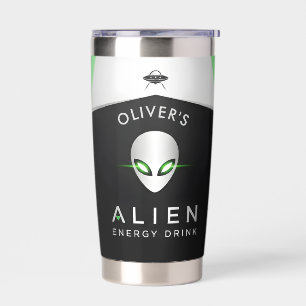 Futuristic UFO & Alien Head Insulated Tumbler