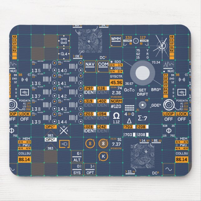 Futuristic User Interface Mouse Pad (Front)