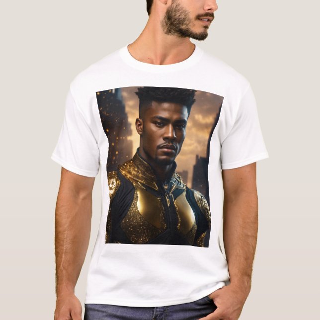 "Futuristic Warrior Spiral T-Shirts - Bold & Dynam (Front)