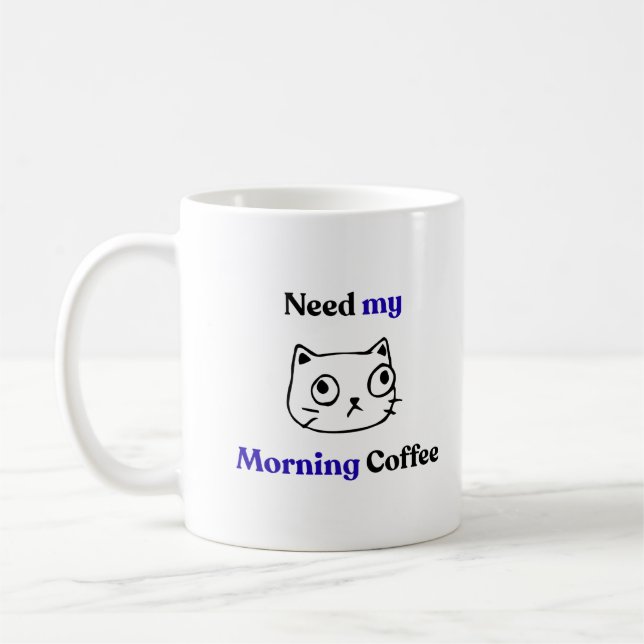 Fuuny Cat  Coffee Mug (Left)