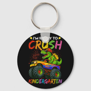 Fuuny Dinosaur Ready To Crush Kindergarten Boy Mon Key Ring
