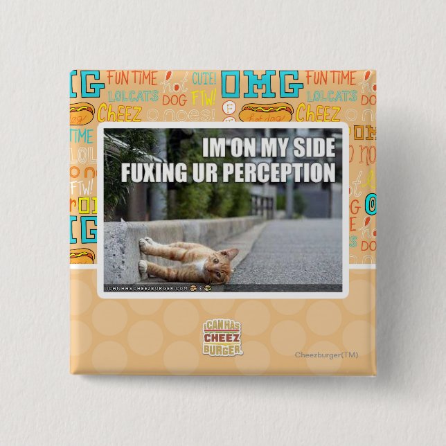 Fuxing Ur Perception 15 Cm Square Badge (Front)