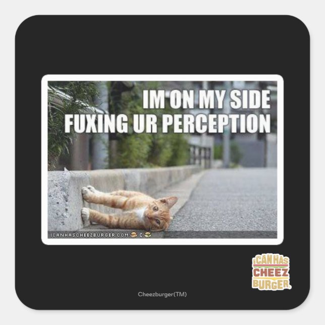 Fuxing Ur Perception Square Sticker (Front)
