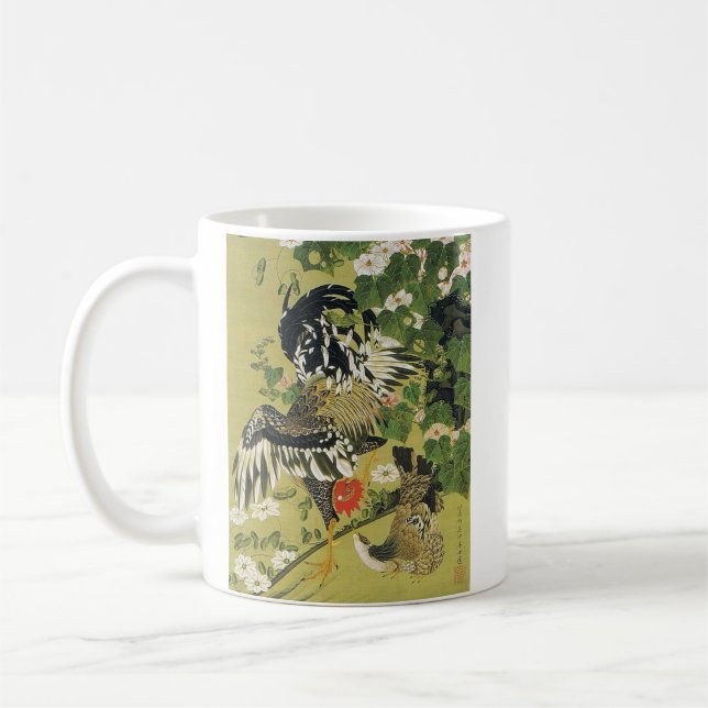 Fuyo Soukeizu Painting by Ito Jakuchu Coffee Mug (Left)