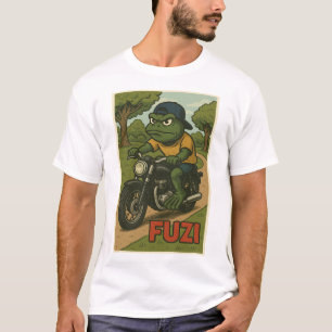 FUZI – Ride or Ribbit Motorcycle Frog T-Shirt