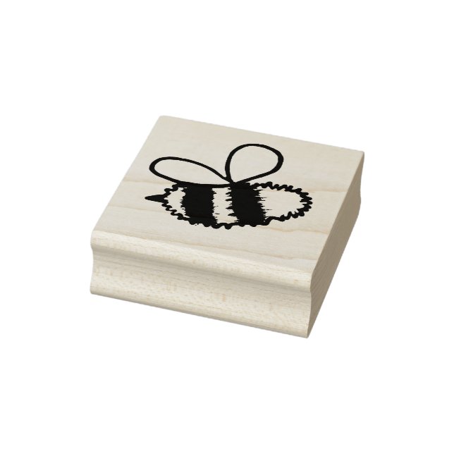Fuzzy Bumblebee Rubber Stamp (Stamp)