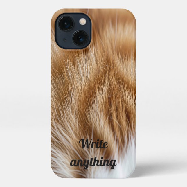 Fuzzy Cat Fur Texture Phone Case – Cosy Aesthetic  (Back)