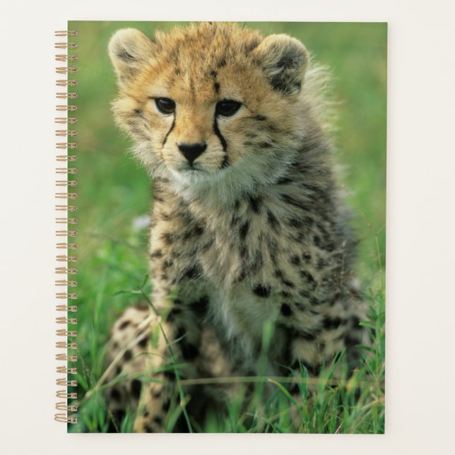 Fuzzy Cheetah Cub Planner (Front)