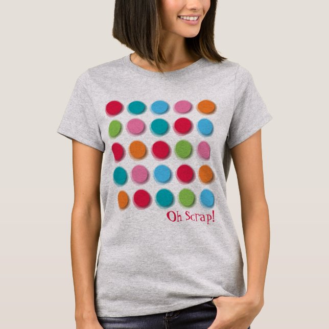 Fuzzy Colour Dots Colourful Fun Custom Gift T-Shirt (Front)