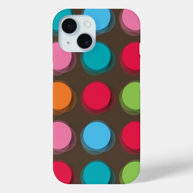 Fuzzy Colour Dots Red Blue Pink Green Fun Pattern Case-Mate iPhone Case (Back)