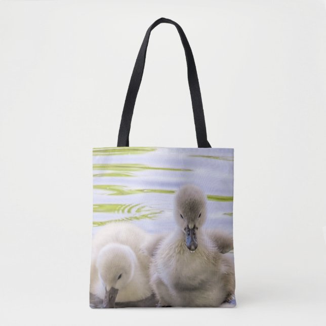 Fuzzy cygnets - tote bag (Front)