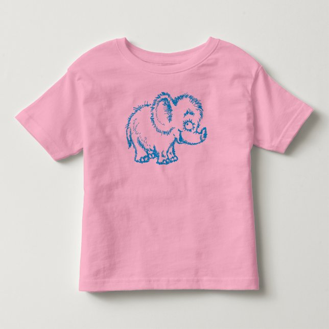 Fuzzy Elephant T-Shirt for Toddlers (Front)