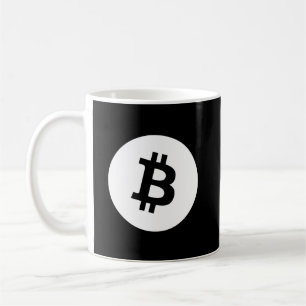 Fuzzy Express® Bitcoin White Logo Coffee Mug