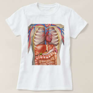 Fuzzy Express® Internal Organs Anatomy Woman T-Shirt