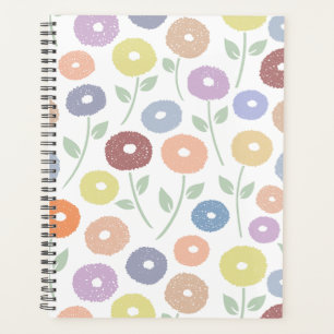 Fuzzy Flower Pattern Pastels Planner