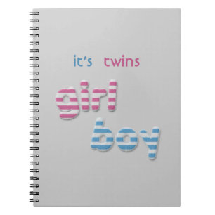 fuzzy girl & boy notebook