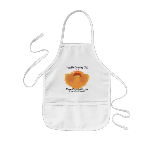 Fuzzy Monster Cartoon Character Kids Apron (Front)