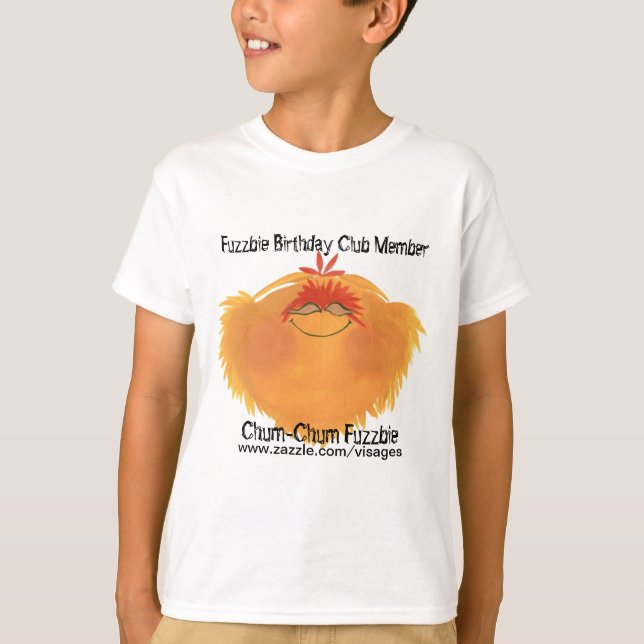 Fuzzy Monster Cartoon Character T-Shirt (Front)