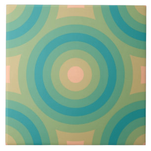 Fuzzy Peach Baltic Circle Pattern Ceramic Tile