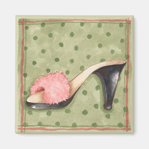 Fuzzy Pink Shoe - Magnet