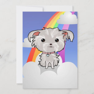 Fuzzy Puppy and Rainbow Invitation