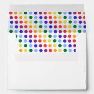 Fuzzy Rainbow Polka Dot Clouds Envelope