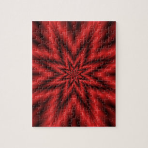 Fuzzy Star in Red Jigsaw Puzzle
