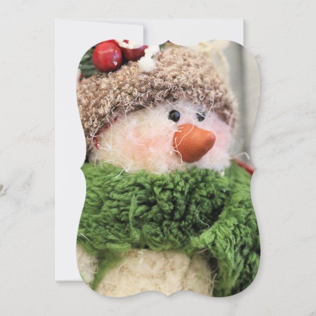 Fuzzy the snowman invitation (Front)