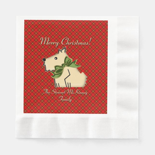 Fuzzy Wuzzy Scottish Guard (Personalised) Napkin (Front)