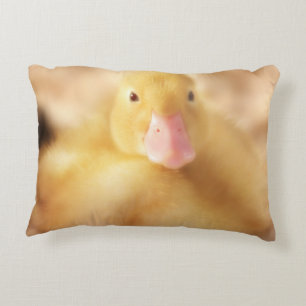 Fuzzy Yellow Duck Easter Baby Duckling Decorative Cushion