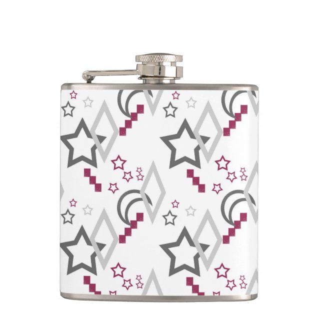 FuzzyFoxArt Hip Flask (Front)